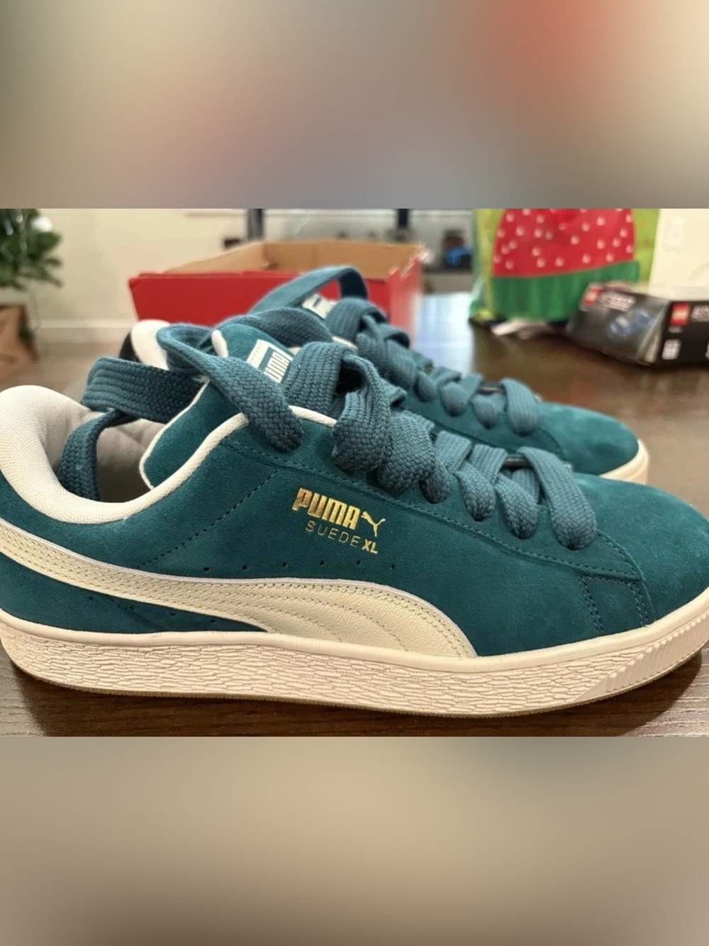 Puma Suede XL Levels Cold Green Ivory Men’s Shoes Sneakers 400530 02 NEW Size 11
